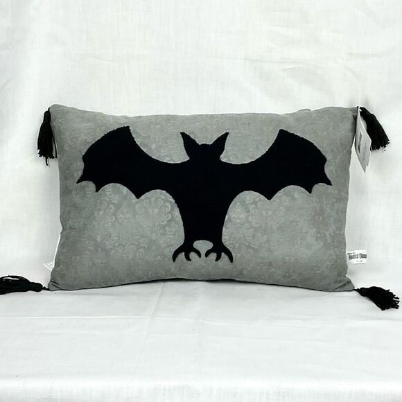 Disney Haunted Mansion Bat Pillow Glow in The Dark New Foolish Mortals Hallmark - Picture 2 of 5